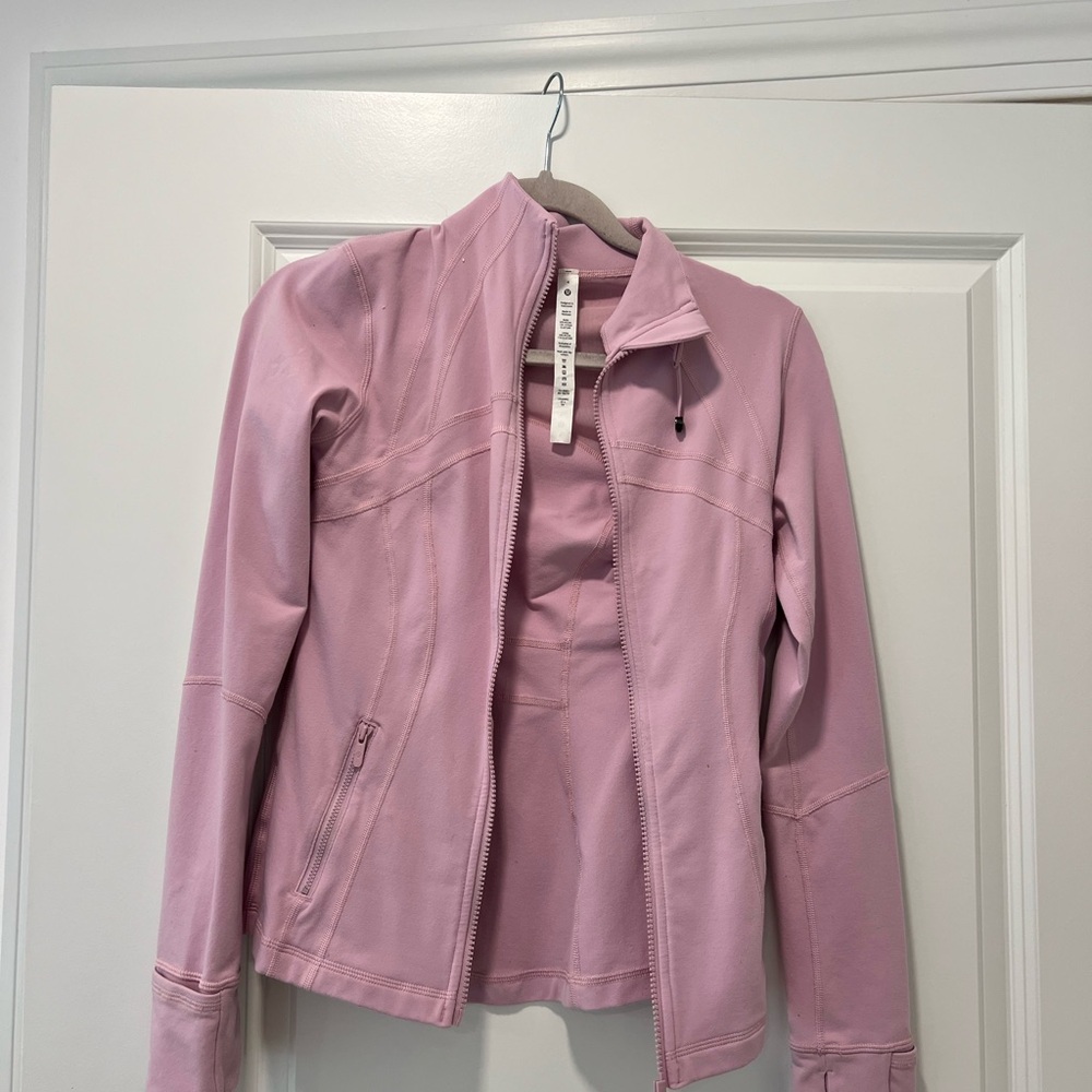 Lululemon define jacket in meadowsweet pink